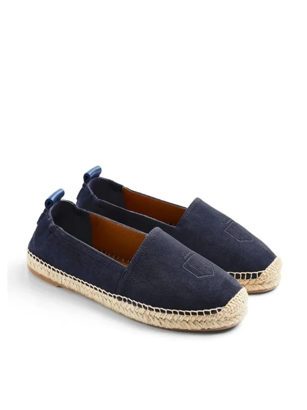 Fairfax & Favor Monaco Flat Espadrille Shoes Navy Blue 39 8